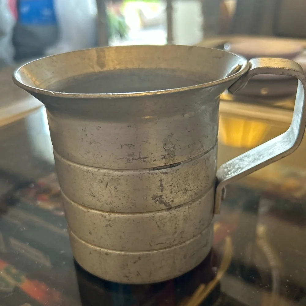 50%offw❤️ Farmhouse Aluminum 1 Cup Measuring Cup Mug w/handle lines NSF